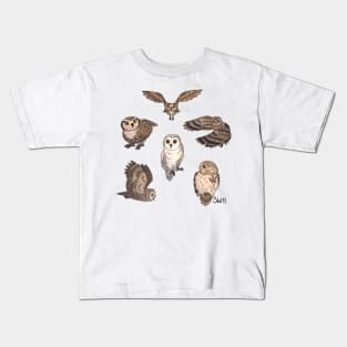 Khaki Owls Kids T-Shirt